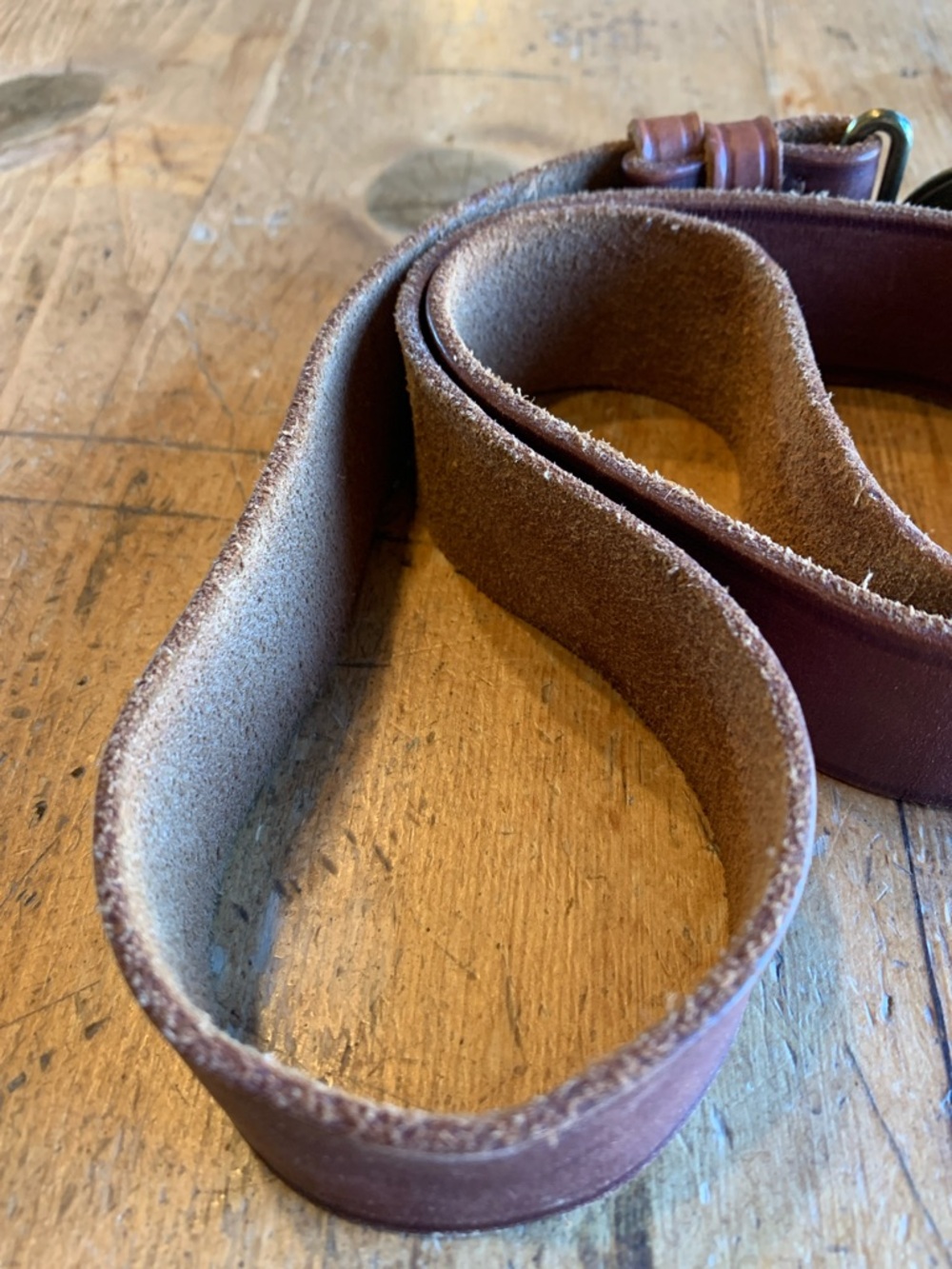 Topshop Brown Leather Belt with Brass Hardware - Picture 16 of 16